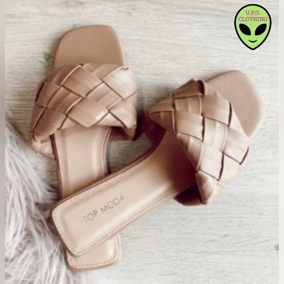 TOP Moda Shoes - Single Band Camel Slides